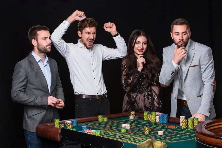 Tampilan roda roulette di ponsel